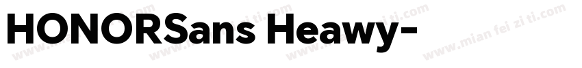 HONORSans Heawy字体转换